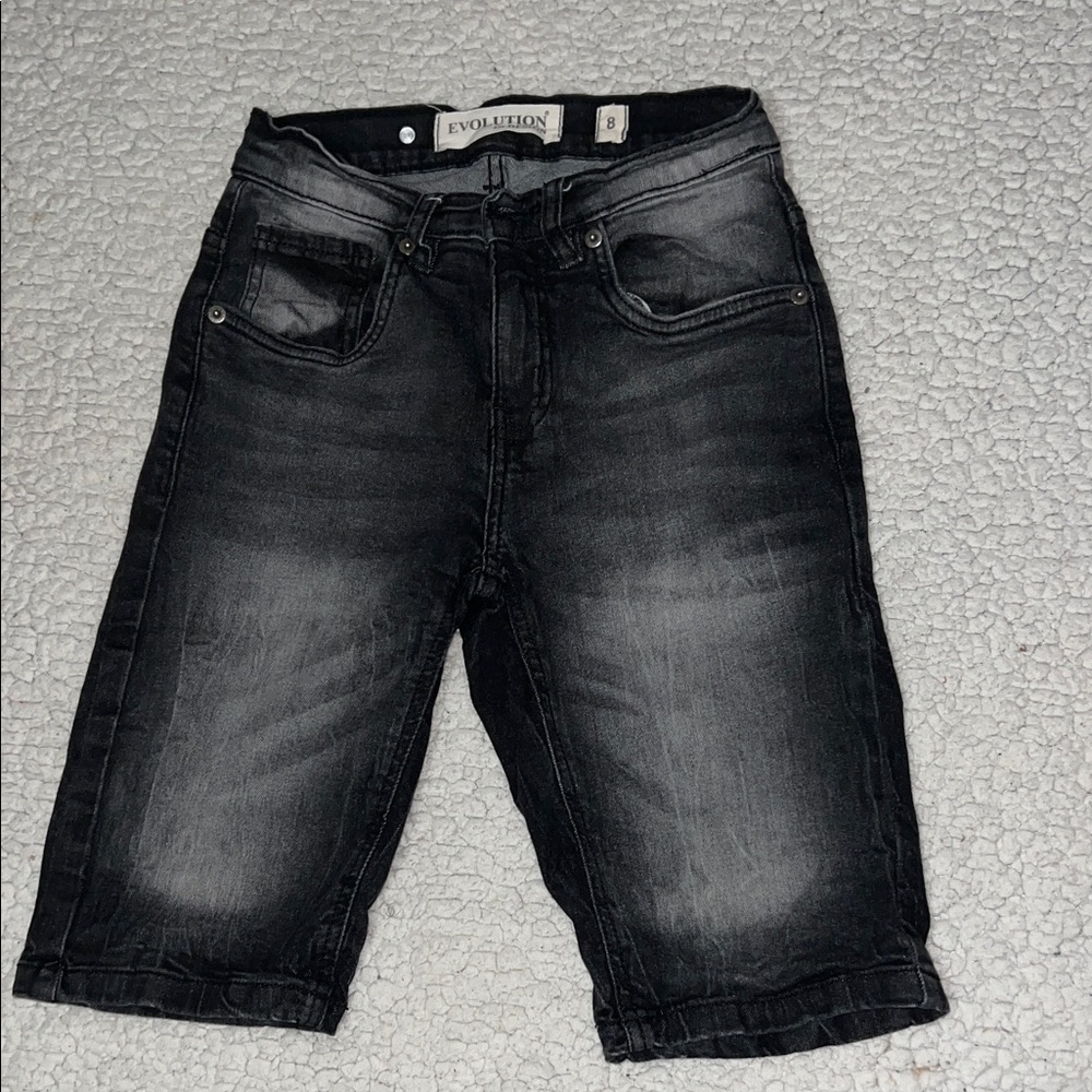 Evolution Kids Black Denim Shorts